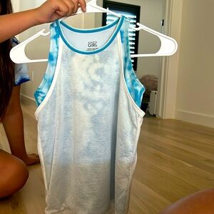 Sky blue Athleta tank top m/8-10 girls